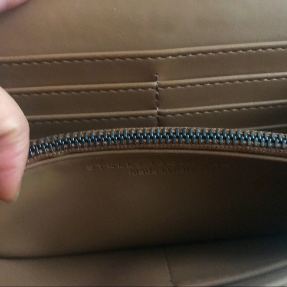 Very Rare! Stella McCartney Metallic Gold Python Falabella Wallet Vegan - Picture 8 of 13